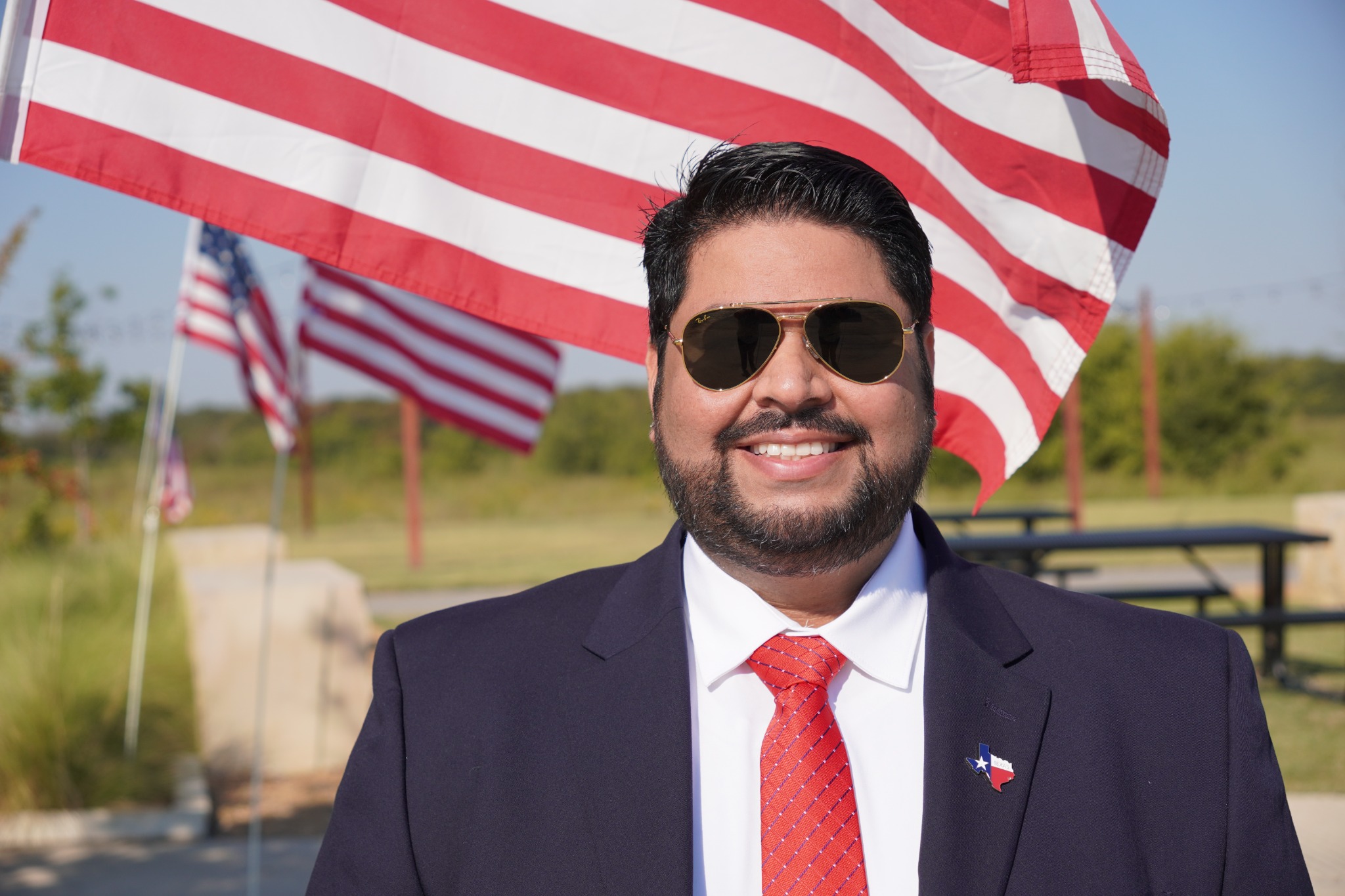 Portrait of Anwesh Kafley outdoors in a suit